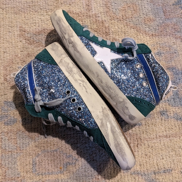 🦄RARE💚Golden Goose💚Silver Glitter MidStar Sneakers 37 - Picture 3 of 15